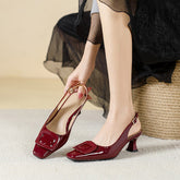 Tacones de verano de hada con tira trasera y puntera alta